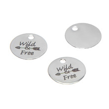 10pcs message Wild Free charms Antique silver tone Wild Free Arrow charm pendant 20mm 2024 - buy cheap