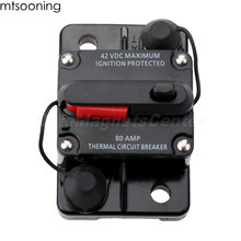 Interruptor de circuito de CC para coche, dispositivo de reinicio automático de Audio en línea, 80A, 12-24V 2024 - compra barato