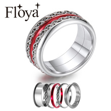 Floya Hierarchy Symmetrical Band Rings Joyas Stackable Match Inner Ring Accessories Jewelry Bague Mujer 2024 - buy cheap