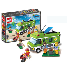 394pcs City Bus Police Serises Travel 5 Figures and Car Building Blocks Educational Bricks Toys 2024 - buy cheap