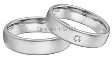 custom made classic white silver color  titanium steel wedding bands engagement ring sets for him and her men and women 2024 - buy cheap