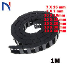 1m Transmission Chains 7x15/10x10/10x15/10x20/10x30 Cable Drag Chain Wire Carrier with End Connectors for CNC Router Machine 2024 - buy cheap