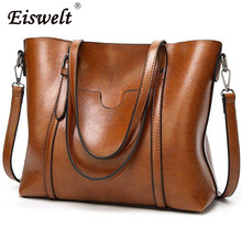 Dropshipp Women Bag Oil Wax Women's Leather Handbags Luxury Lady HandBags with Purse Pocket Women Messenger Bag Sac Bolsos Mujer 2024 - buy cheap