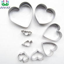 Eight Hearts Shape Cake Cookie Biscuit Baking Molds,Valentine's Day Cake Decorating Fondant Cutters Tools,Direct Selling 2024 - buy cheap