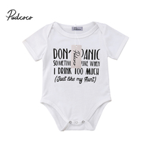2018 Brand New Newborn Toddler Baby Girls Boy Summer Casual Romper Short Sleeve Letter White Jumpsuits Outfit 0-18M Baby Clothes 2024 - buy cheap