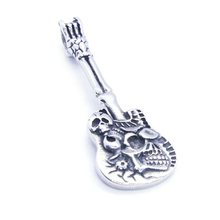 Cool Ghost Skull Guitar Pendant 316L Stainless Steel Cool Fashion Cool Music Guitar Punk Pendant 2024 - buy cheap