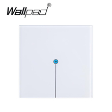 Wallpad 1 gang 1 way White Crystal Glass touch light switch,LED light switch touch 110V~220V, Free Customize LOGO,Free Shipping 2024 - buy cheap