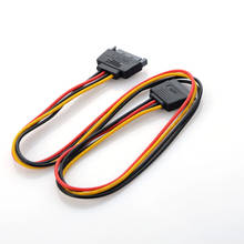 50 см кабель адаптера питания 15 Pin SATA папа к женскому двойной Molex 4 Pin IDE HDD 2024 - купить недорого