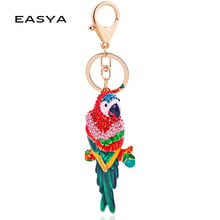 EASYA 2017 весенние повседневные разноцветные Брелоки для ключей в виде попугая, аксессуары для подвешивания сумок для девочек, женщин или мужчин, Брелоки для ключей 2024 - купить недорого