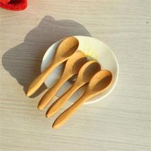 Mini cuchara de madera delicada para bebé, cucharas de madera picantes para sal, cuchara para condimentos, 9,2x2,0 cm 2024 - compra barato