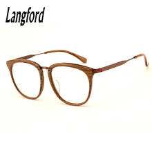 Big Wood eyeglasses frame Optical acetate glasses oversize spectacles frame lager full blackframe myopia prescription eyewear096 2024 - buy cheap