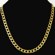 Solid Classic Mens Accessories  Yellow Gold Filled Mens Necklace Cuban Chain 600mm*8mm 2024 - buy cheap