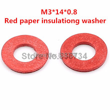 1000 piezas m3 * 14*0,8 de papel rojo arandela aislante para los accesorios de computadora 2024 - compra barato