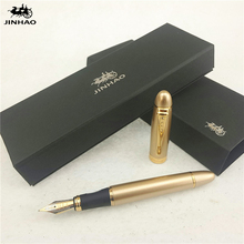 1 шт./лот перьевая ручка Jinhao X450 полный из чистого золота ручки Jinhao школьные принадлежности papelaria тонкой перьевые ручки 14,3*1,3 см 2024 - купить недорого