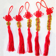Red Chinese Knot Feng ShuI Lucky Charm Protection Ancient I CHING Coins Prosperity Good Fortune Home Car Decor Decorations 2024 - buy cheap