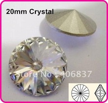 100pcs/Lot, Color Clear/Crystal 20mm Rivoli Crystal, Free Shipping! Chinese Top Quality Crystal Rivoli 2024 - buy cheap