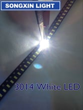 Contas de led branco smd, 2000 peças, 3014-3.0 v, 30ma, 9-10lm, 3.2*3.0mm, 1.4-6000 k, 6500 w, smd 0.1, diodo led 2024 - compre barato