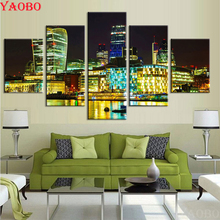 New Diamond Embroidery City night scene DIY 5D Cross Stitch  5 pcs Diamond Painting full square round drill picture by numbers 2024 - buy cheap
