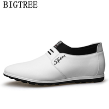 Mens Shoes Casual Leather Men Sneakers Luxury Brand Elevator Shoes For Men Sepatu Slip On Pria Designer Shoes Men High Quality 2024 - buy cheap