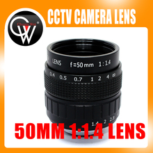 New 50mm lens C mount  f/1.4 CCTV Lens C Mount 2/3 CCTV Lens features alloy casing with Quality Camera lens 2024 - buy cheap