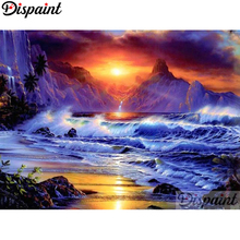 Dispaint Full Square/Round Drill 5D DIY Diamond Painting "Water sunset" Embroidery Cross Stitch 3D Home Decor A10370 2024 - buy cheap