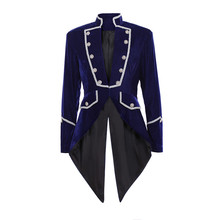 Cosplaydiy casaco de cauda medieval masculino, jaqueta steampunk de veludo gótico vt & g roupa vitoriana l320 2024 - compre barato