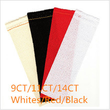 78,7X39,4 pulgadas de descuento tienda de tela Aida 9CT o 11CT o 14CT punto de cruz blancos o rojo o negro tela de lona Aida 2024 - compra barato