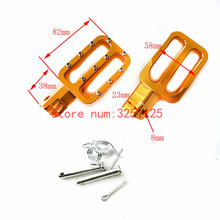 Estriberas de aleación de aluminio CNC naranja, reposapiés para bicicletas chinas 110cc 125cc 140cc CRF KLX Thumpstar Pit Dirt 2024 - compra barato