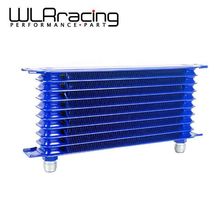 WLR RACING-синий Универсальный 10ROW 10AN-10AN Универсальный Масляный радиатор для передачи двигателя TRUST TYPE WLR5110B 2024 - купить недорого