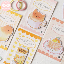 Mr Paper 30pcs/lot 8 Designs Kawaii Animal Cake Coffee Memo Pads Sticky Notes Notepad Diary Creative Self-Stick Notes Memo Pads 2024 - buy cheap