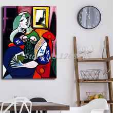 Pablo Picasso's Woman With Book HD Canvas Posters Prints Wall Art Painting Decorative Picture Modern Home Decoration Accessories 2024 - buy cheap