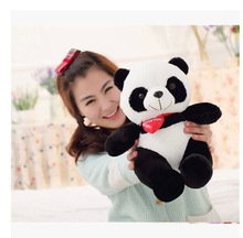 Brinquedo de pelúcia fofo de coração vermelho, presente de boneca de panda cerca de 30cm 0747 2024 - compre barato