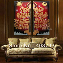 modern abstract fashion oil painting on canvas sun and moon bodhi tree of peace  free shipping 2024 - buy cheap