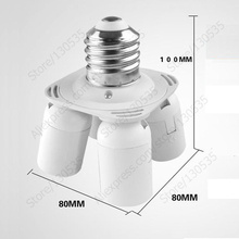 E27 to 4 heads E27 Lamp base for studio lambency box Light Lamp Bulbs Adapter Converter Lamp Adapter lamp holder 2024 - buy cheap