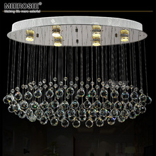 Top K9 Crystal Chandelier Modern Luxurious Clear Crystal lighting fixture GU10flush mounted lamp for Hotel Project fast shipping 2024 - buy cheap