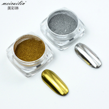1 Box 0.3g Holographic Glitter Gold Silver Powder Shining Mirror Effect Chrome Manicure Pigment Dust Nail Powder Art Decorations 2024 - buy cheap