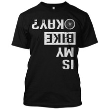 Minha bicicleta está boa? Camiseta de ciclismo engraçada para homem, camiseta de algodão para motoqueiro, roupa masculina de alta qualidade, camiseta com alarme 2024 - compre barato