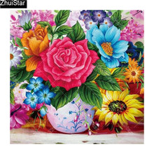 Full Square/5D DIY Diamond Painting "safflower" Embroidery Cross Stitch Mosaic Home Decor Gift  CJ20 2024 - buy cheap