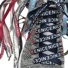 Zapatillas deportivas con estampado de letras para hombre y mujer, cordones de zapatos informales, decoración de cordones, 1,4 M 2024 - compra barato