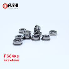 F684-2RS подшипник 4x9x4 мм (10 шт.) ABEC-1 миниатюрные фланцевые шарикоподшипники F684RS LF-940DD 2024 - купить недорого