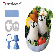 Penguin Rice Roll Suits Mold Kimbap Sushi Nori Punch Pad DIY Plastic Rice Ball Mould Bento Biscuit Cutter Cooking Tools 2024 - buy cheap