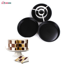 SHENHONG 4Pcs/Set Checkerboard Cake Pan Mold Divider Tray Chess Grids Check Non-stick Springform Baking Mould Bakeware Tool 2024 - buy cheap