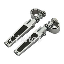 Chrome  Folding Motorcycle Foot Pegs  Foot Rest Kit  Fit  For Harley Dyna Softail Road King Custom Sportster 2024 - buy cheap