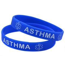 Obh 50 pces asma silicone pulseira debossed e preenchido na cor tamanho adulto 2024 - compre barato