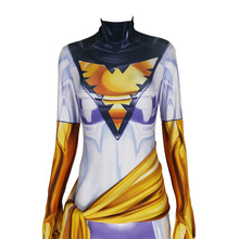 Phoenix branco terno phoenix cosplay traje elastano 3d impresso bodysuit cosplay zentai terno com faixa 2024 - compre barato