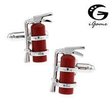 iGame Novelty Fire Extinguisher Cuff Links Red Color Copper Material Gift For Fireman Free Shipping 2024 - buy cheap