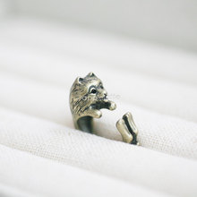 Unique Retro Pomeranian Dog Adjustable Ring High Quality Design Men's Dog Promise Rings Women Gift Overwatch Aros 2024 - buy cheap