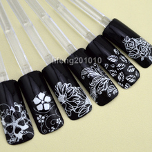 108 Designs High Quality 3D Nail Art Stickers Decals For Nail Tips Decoration Tool White Fingernails Decorative Flowers XXL 2024 - buy cheap