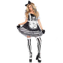 Adult Women Dark Dreamer Alice in Wonderland Costume Storybook Alice Clock French Maid Fancy Dress 2024 - buy cheap