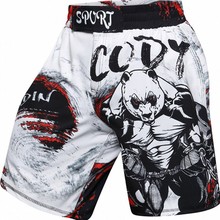 Men Printing MMA Shorts Fighting Muay Thai Training Pants Gym Sanda Sports Clothing Professional  Breathable Boxing Pants 2024 - compre barato